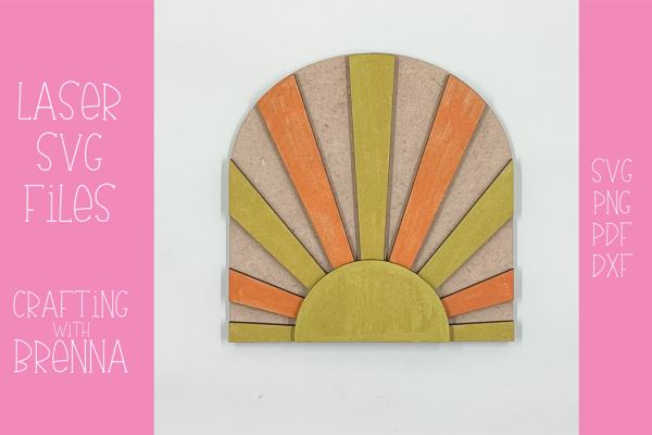 Sun Burst Layered Nursery Sign Laser SVG File SVG Crafting With Brenna 