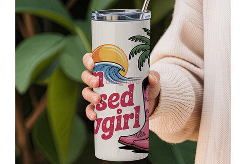 Sun Kissed Cowgirl 20oz Tumbler Sublimation DesignSVG 