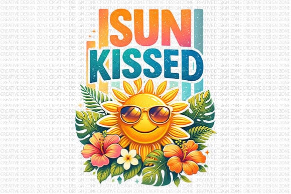 Sun Kissed PNG Tropical Summer Sublimation Design SVG BillahCrafts 