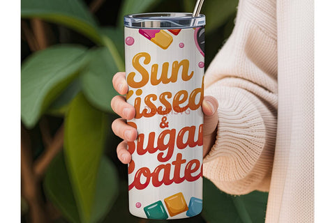 Sun Kissed Tumbler Wrap PNG Sublimation DesignSVG 