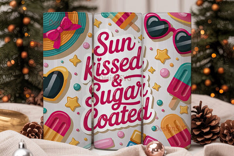 Sun Kissed Tumbler Wrap PNG Sublimation DesignSVG 