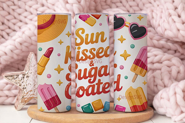 Sun Kissed Tumbler Wrap PNG Sublimation DesignSVG 