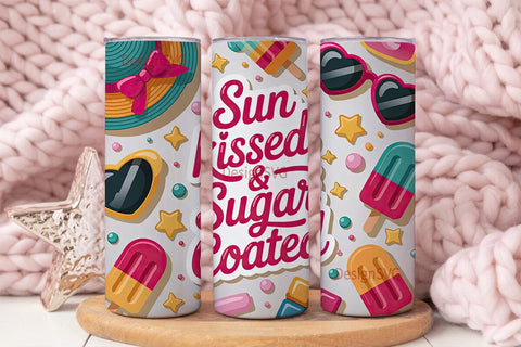 Sun Kissed Tumbler Wrap PNG Sublimation DesignSVG 