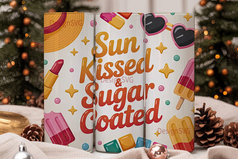 Sun Kissed Tumbler Wrap PNG Sublimation DesignSVG 