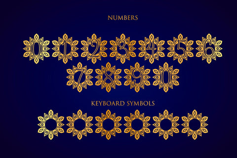 Sun Mandala Monogram Font Dm Letter Studio 