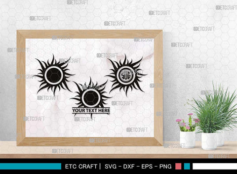 Sun Monogram, Sun Silhouette, Sun SVG, Sunshine Svg, Sun Light Svg, Weather Svg, Sunny Svg, Sunset Svg, SB00537 SVG ETC Craft 