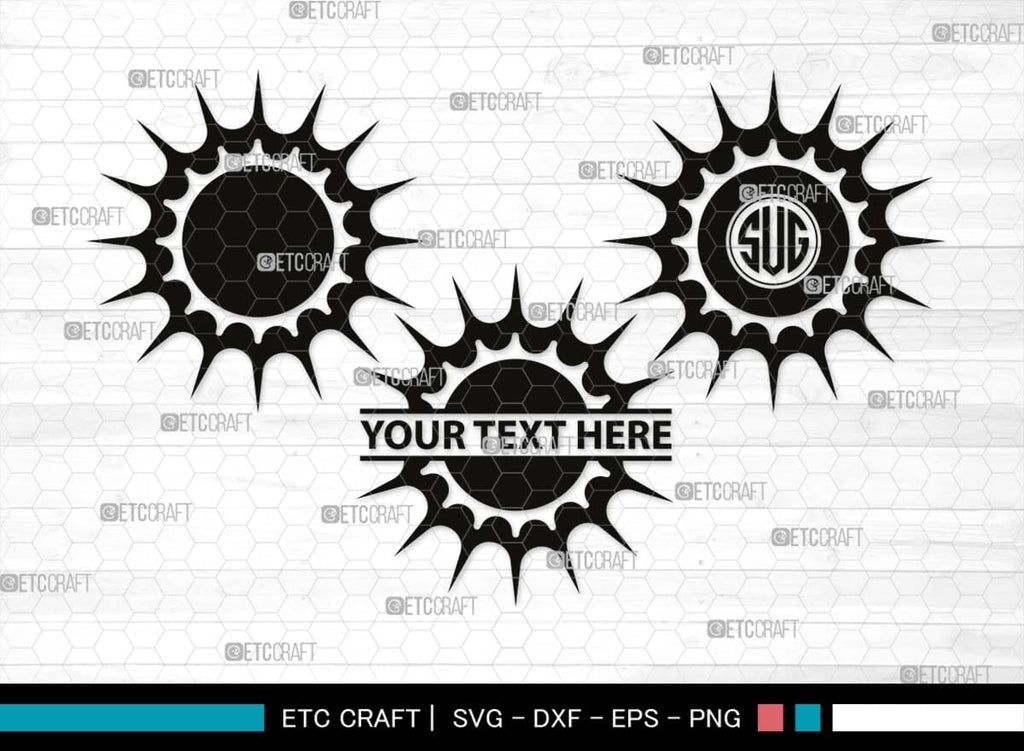 Sun Monogram, Sun Silhouette, Sun SVG, Sunshine Svg, Sun Light Svg ...