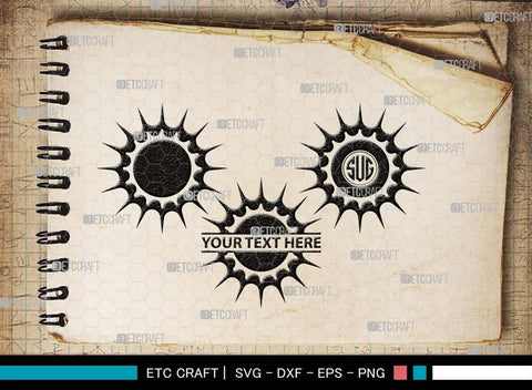 Sun Monogram, Sun Silhouette, Sun SVG, Sunshine Svg, Sun Light Svg, Weather Svg, Sunny Svg, Sunset Svg, SB00537 SVG ETC Craft 
