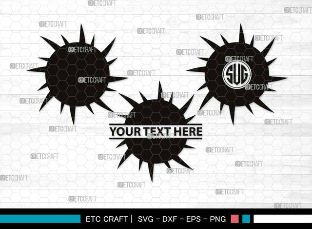 Sun Monogram, Sun Silhouette, Sun SVG, Sunshine Svg, Sun Light Svg, Weather Svg, Sunny Svg, Sunset Svg, SB00537 SVG ETC Craft 