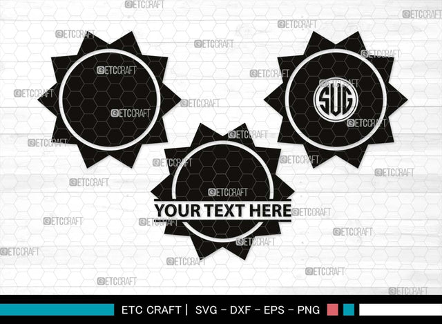 Sun Monogram, Sun Silhouette, Sun SVG, Sunshine Svg, Sun Light Svg, Weather Svg, Sunny Svg, Sunset Svg, SB00537 SVG ETC Craft 