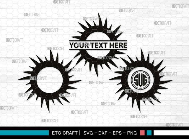 Sun Monogram, Sun Silhouette, Sun SVG, Sunshine Svg, Sun Light Svg, Weather Svg, Sunny Svg, Sunset Svg, SB00537 SVG ETC Craft 
