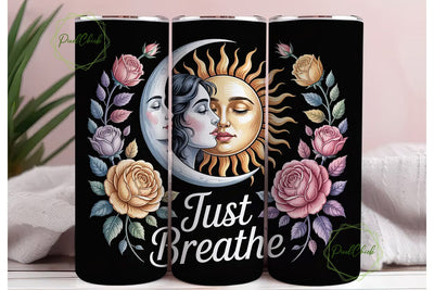 Sun & Moon Floral 20oz Tumbler Wrap Sublimation PixelChick 