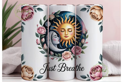 Sun & Moon Floral 20oz Tumbler Wrap Sublimation PixelChick 
