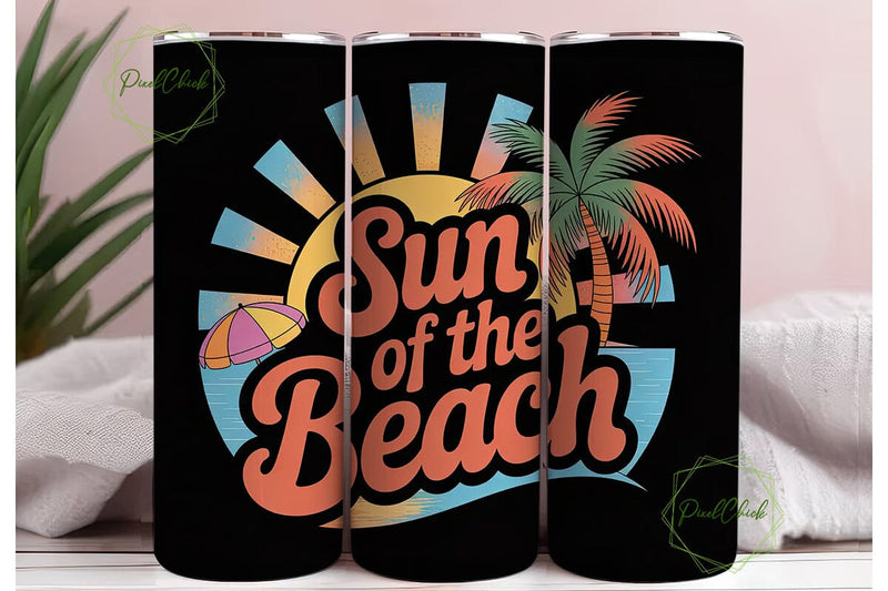 Sun of the Beach 20oz Tumbler Wrap Sublimation PixelChick 