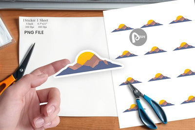 Sun over Mountains Sticker Sublimation artnoy 
