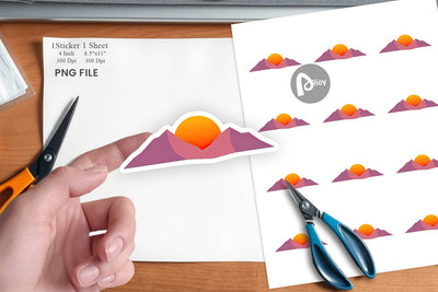 Sun over Mountains Sticker Sublimation artnoy 