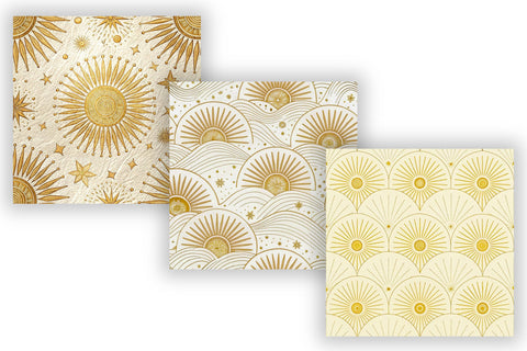 Sun Ray Seamless Pattern, Warm Yellow & Cream Gradient Digital Pattern FloridPrintables 