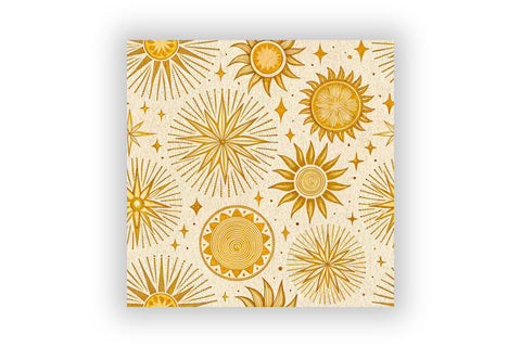 Sun Ray Seamless Pattern, Warm Yellow & Cream Gradient Digital Pattern FloridPrintables 