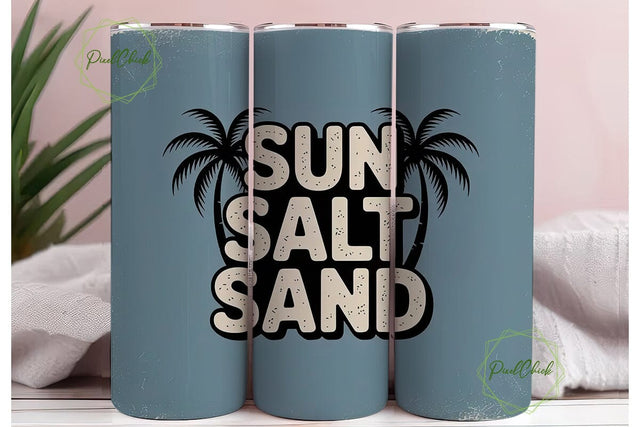 Sun Salt Sand 20oz Tumbler Wrap Sublimation PixelChick 
