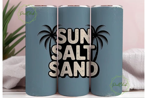 Sun Salt Sand 20oz Tumbler Wrap Sublimation PixelChick 