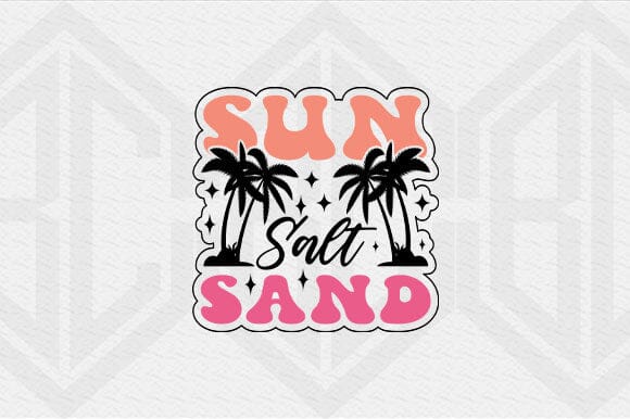 Sun Salt Sand Beach SVG Summer Palm Tree Clipart SVG BillahCrafts 