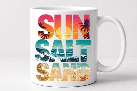 Sun Salt Sand PNG Beach Sublimation Design Coastal Vacation Digital Download SVG BillahCrafts 