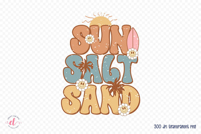 Sun Salt Sand - Retro Summer Sublimation Sublimation CraftLabSVG 