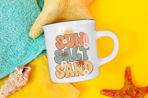 Sun Salt Sand - Retro Summer Sublimation Sublimation CraftLabSVG 