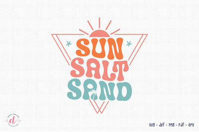 Sun Salt Sand | Retro Summer SVG File SVG CraftLabSVG 