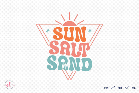 Sun Salt Sand | Retro Summer SVG File SVG CraftLabSVG 