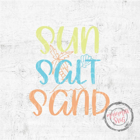 Sun Salt Sand Svg, Hello Summer Svg, Beach Vibes Svg, Summer Shirt Svg, Beach Please Svg, DXF, EPS, PNG, Cutting Files SVG MaiamiiiSVG 