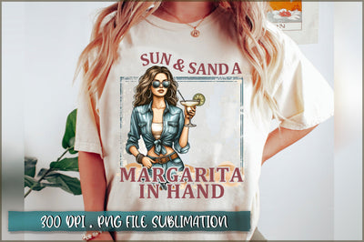 Sun & sand a margarita in hand Sublimation Sublimation Shetara Begum 