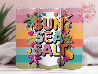 Sun Sea Salt 20oz Tumbler, Coastal Beach Wrap, Tropical Sublimation PNG, Ocean Lifestyle Design, 20oz Tumbler Wrap, Summer Beach Vibes, Nautical Sublimation Sublimation Li Zamperini 