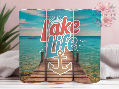 Sun-Soaked Lake Life 20oz Tumbler Wrap, Sun-Soaked, Outdoor Adventure, Rustic Country Living, Waterfront Design, 20oz Tumbler Wrap, Sublimation PNG Sublimation Li Zamperini 