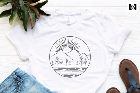 Sun Svg, Sun Clip Art, Sun and Mountain Svg, Sunset Svg SVG Pinoyart Kreatib 