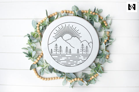 Sun Svg, Sun Clip Art, Sun and Mountain Svg, Sunset Svg SVG Pinoyart Kreatib 