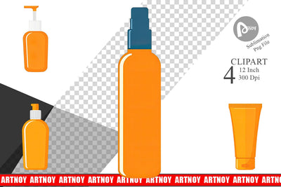 Sunblock Bottle Clipart Sublimation artnoy 