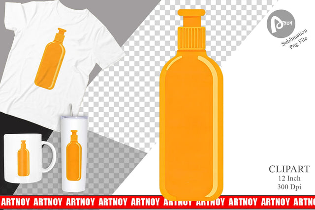 Sunblock Bottle Clipart Sublimation artnoy 