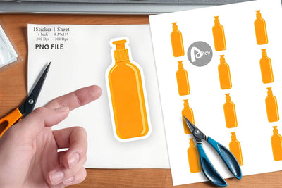Sunblock Bottle Sticker Sublimation artnoy 