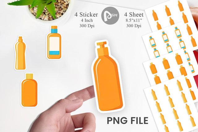 Sunblock Bottle Sticker Sublimation artnoy 