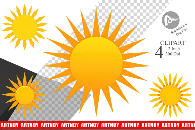 Sunburst Clipart Sublimation artnoy 