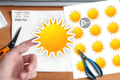 Sunburst Sticker Sublimation artnoy 