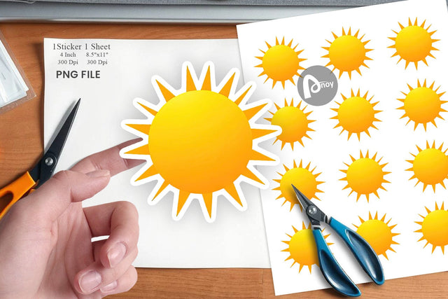 Sunburst Sticker Sublimation artnoy 