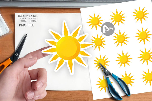Sunburst Sticker Sublimation artnoy 