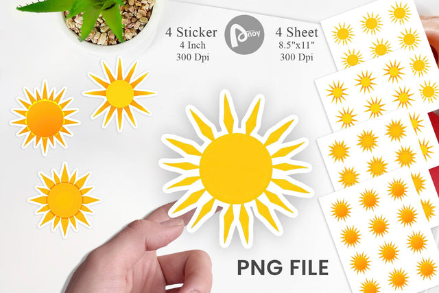 Sunburst Sticker Sublimation artnoy 