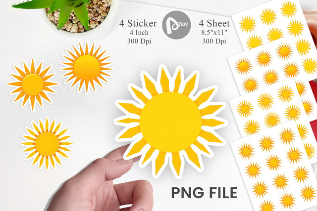 Sunburst Sticker Sublimation artnoy 