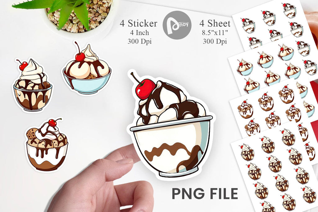 Sundae Delight Sticker - So Fontsy