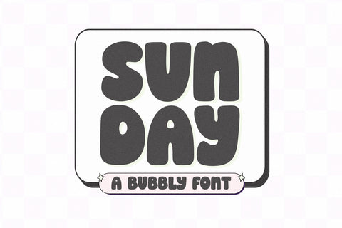 Sunday - A Bubbly Font Font KA Designs 