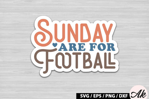 Sunday are for football Retro Stickers SVG akazaddesign 