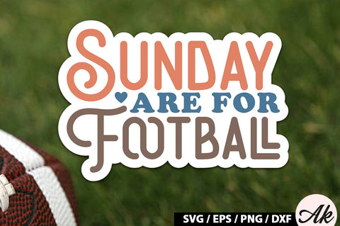 Sunday are for football Retro Stickers SVG akazaddesign 